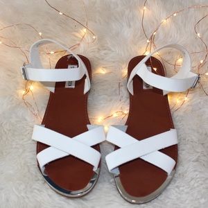 Steve Madden White Sandals